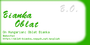 bianka oblat business card